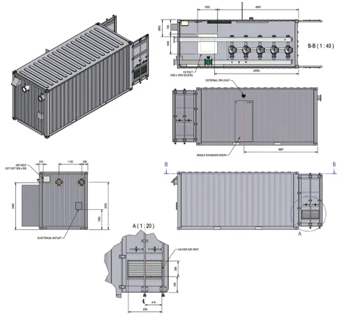 Containerised chilled water solution for a live refurbishment