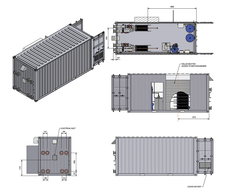 Containerised chilled water system plans