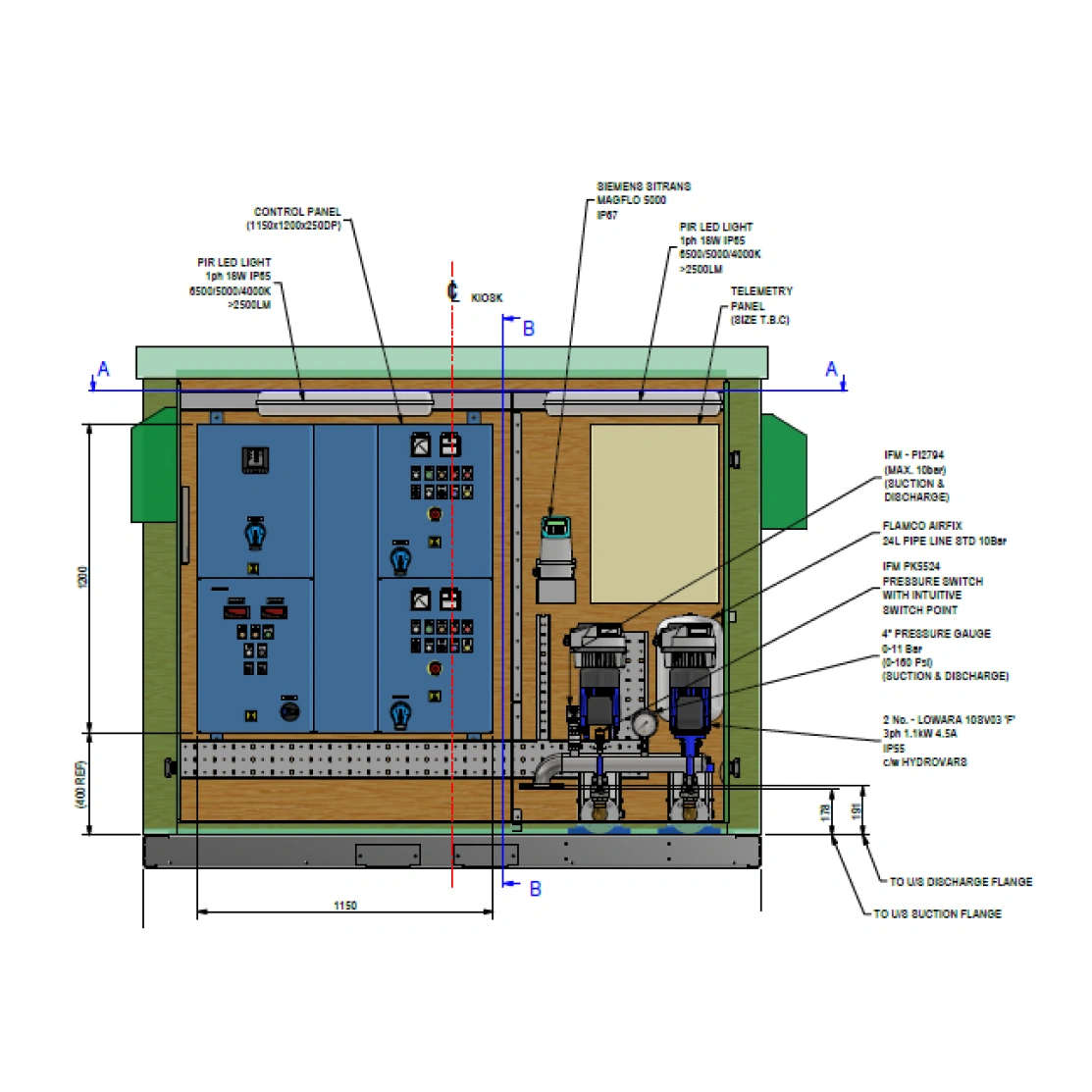 water network booster set diagram