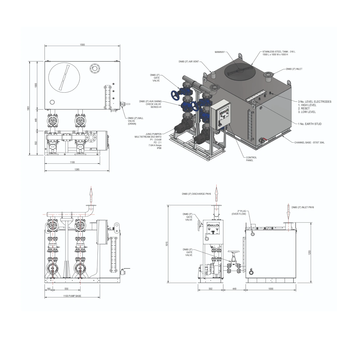 Dry well systems