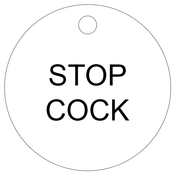 Stopcock Valve Tags (Pack of 25)