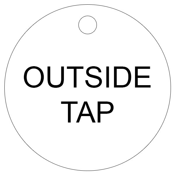 Outside Tap Valve Tags (Pack of 25)
