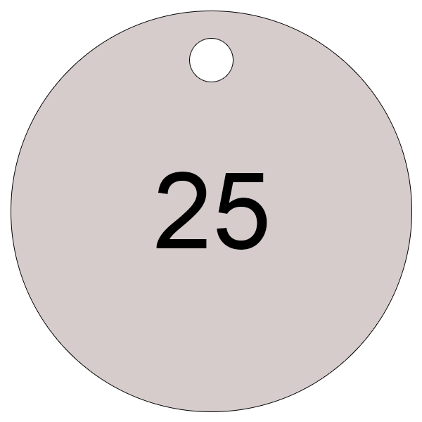 Silver with black etching 1 to 25