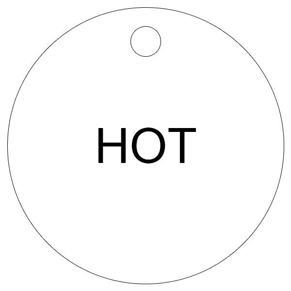 Hot Valve Tags (Pack of 25)
