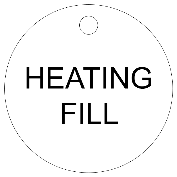 Heating Fill Valve Tags (Pack of 25)