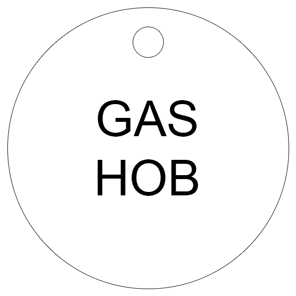 Gas Hob Valve Tags (Pack of 25)
