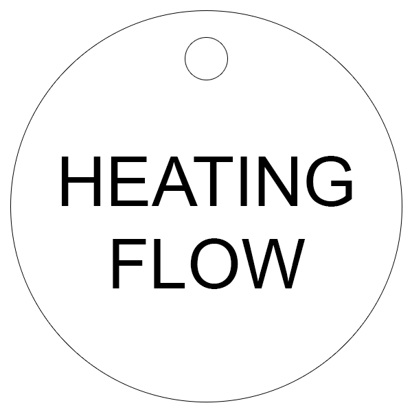 Heating Flow Valve Tags (Pack of 25)