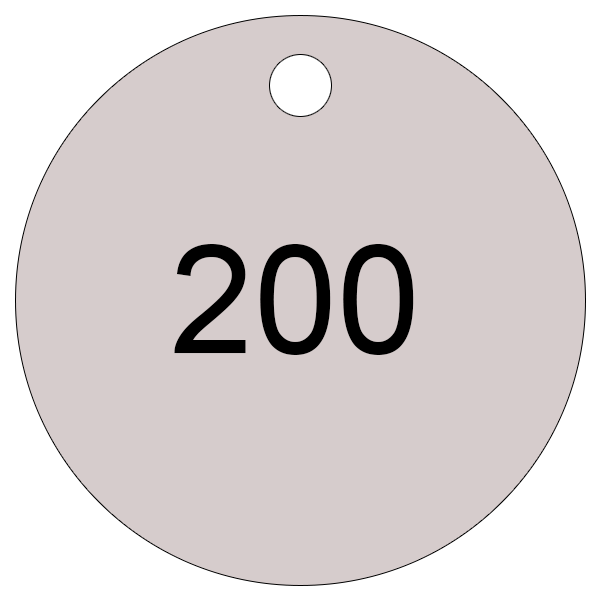 Silver with black etching 1 to 200